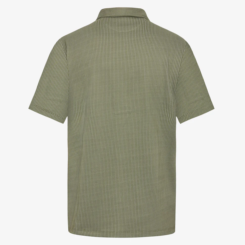 Signal miesten kauluspaita, WILLY SI SHIRT Raidallinen Vihreä - Image 4