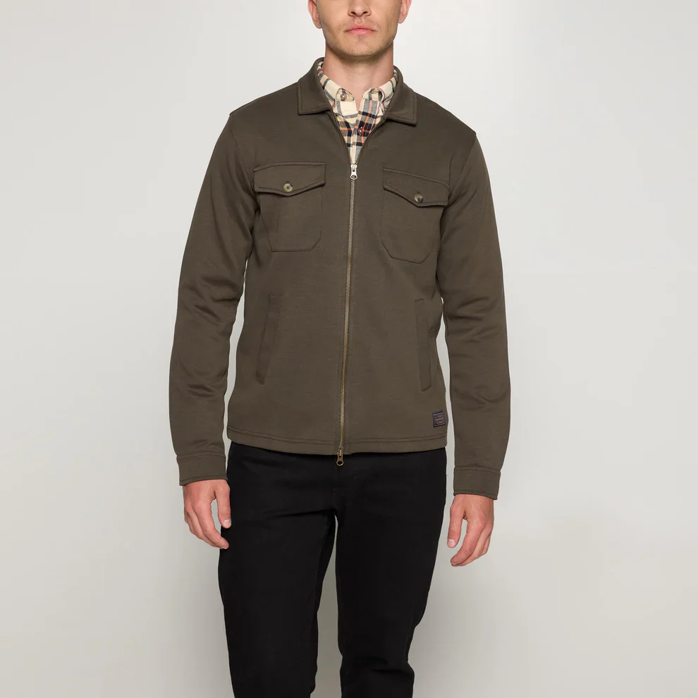Signal miesten paita, BERTLE ZIP OVERSHIRT Armeijanvihreä