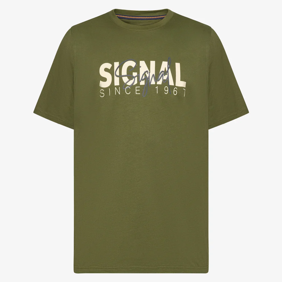 Signal miesten t-paita, OWEN PRINT TEE Armeijanvihreä