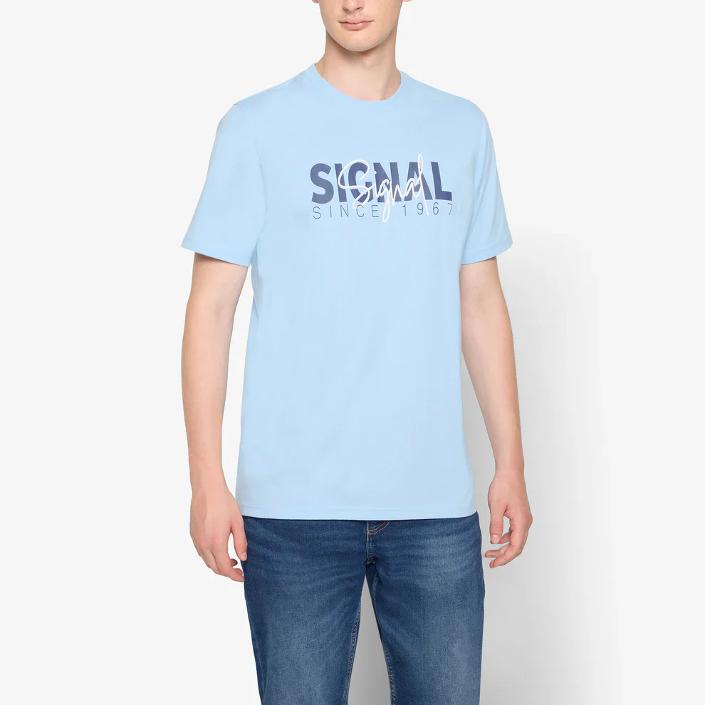 Signal miesten t-paita, OWEN PRINT TEE Vaaleansininen - Image 3