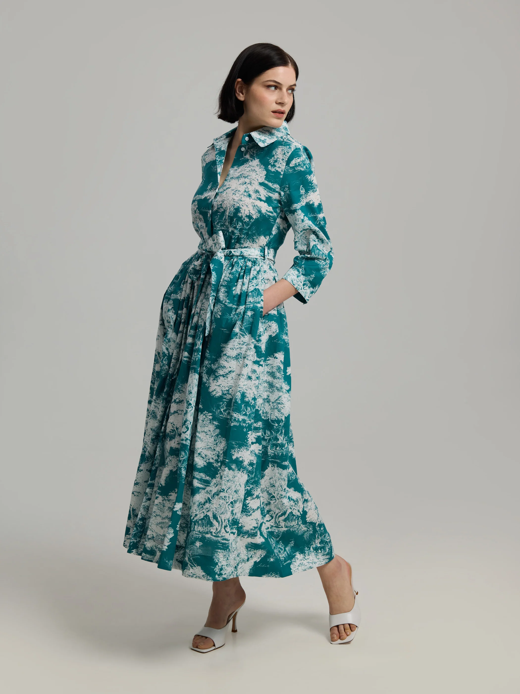 Andiata mekko Sinne Dress, sininen kuosi - Image 3