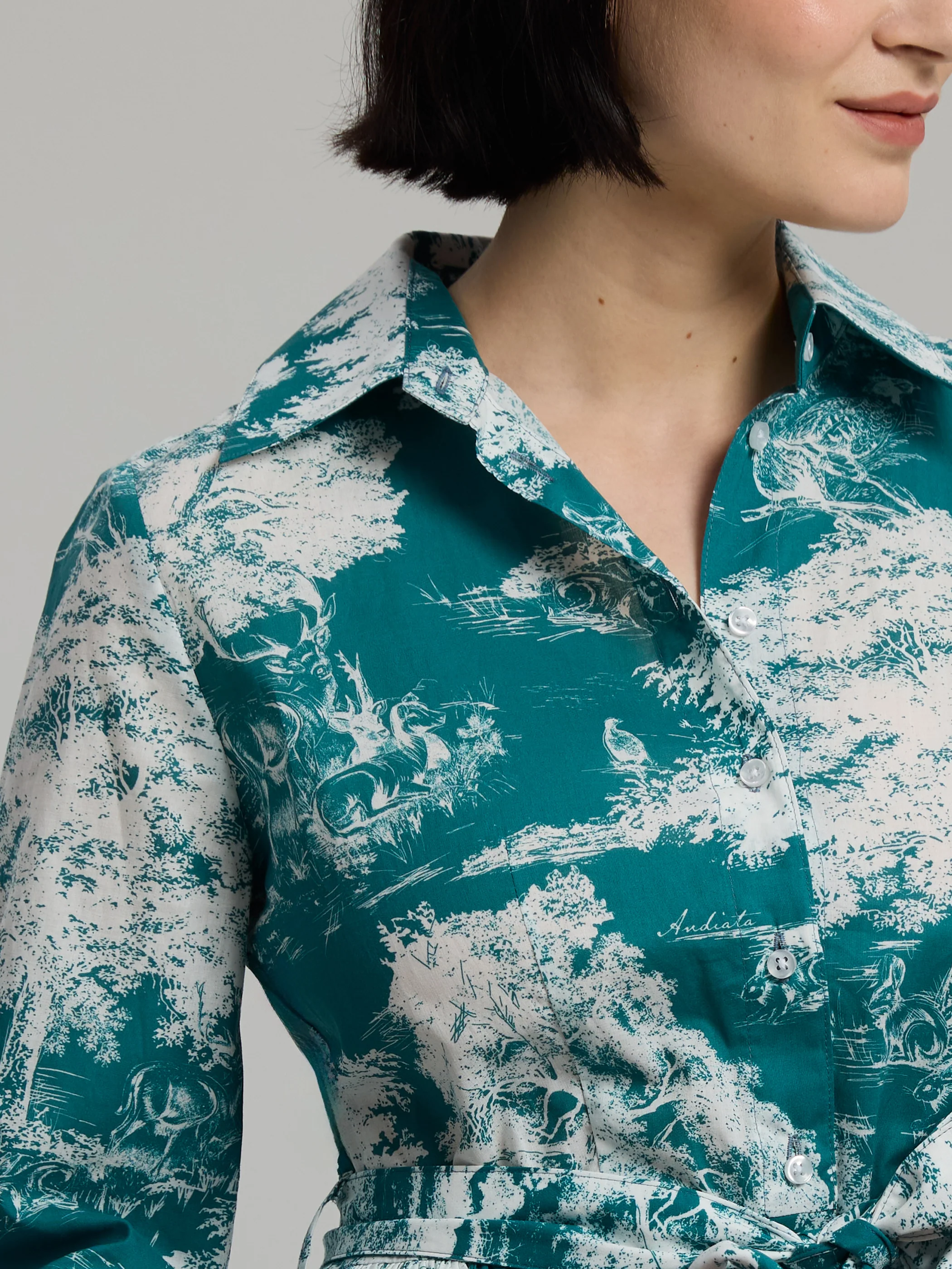 Andiata mekko Sinne Dress, sininen kuosi - Image 4