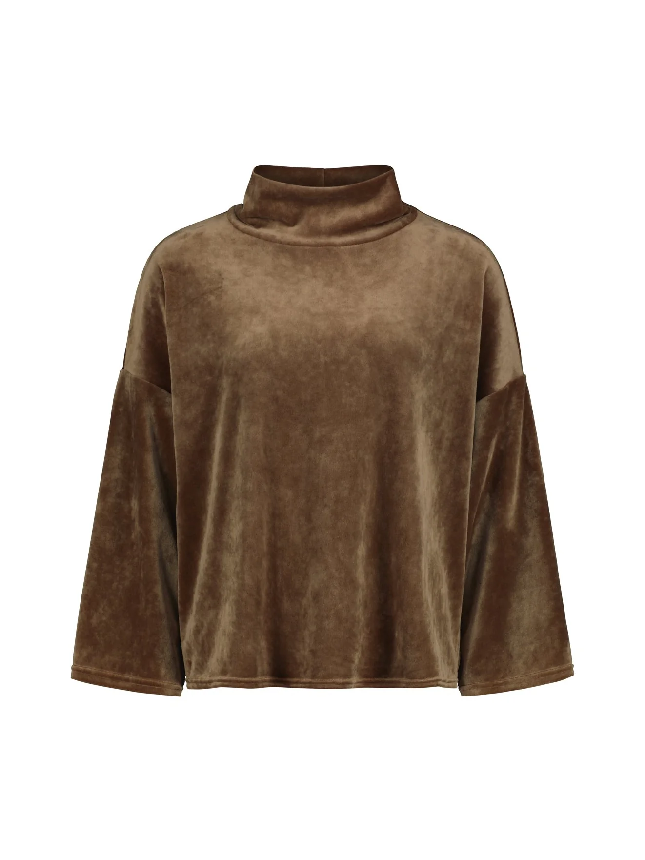Sinnuu naisten paita Caya Velvet Sweater, tummanruskea