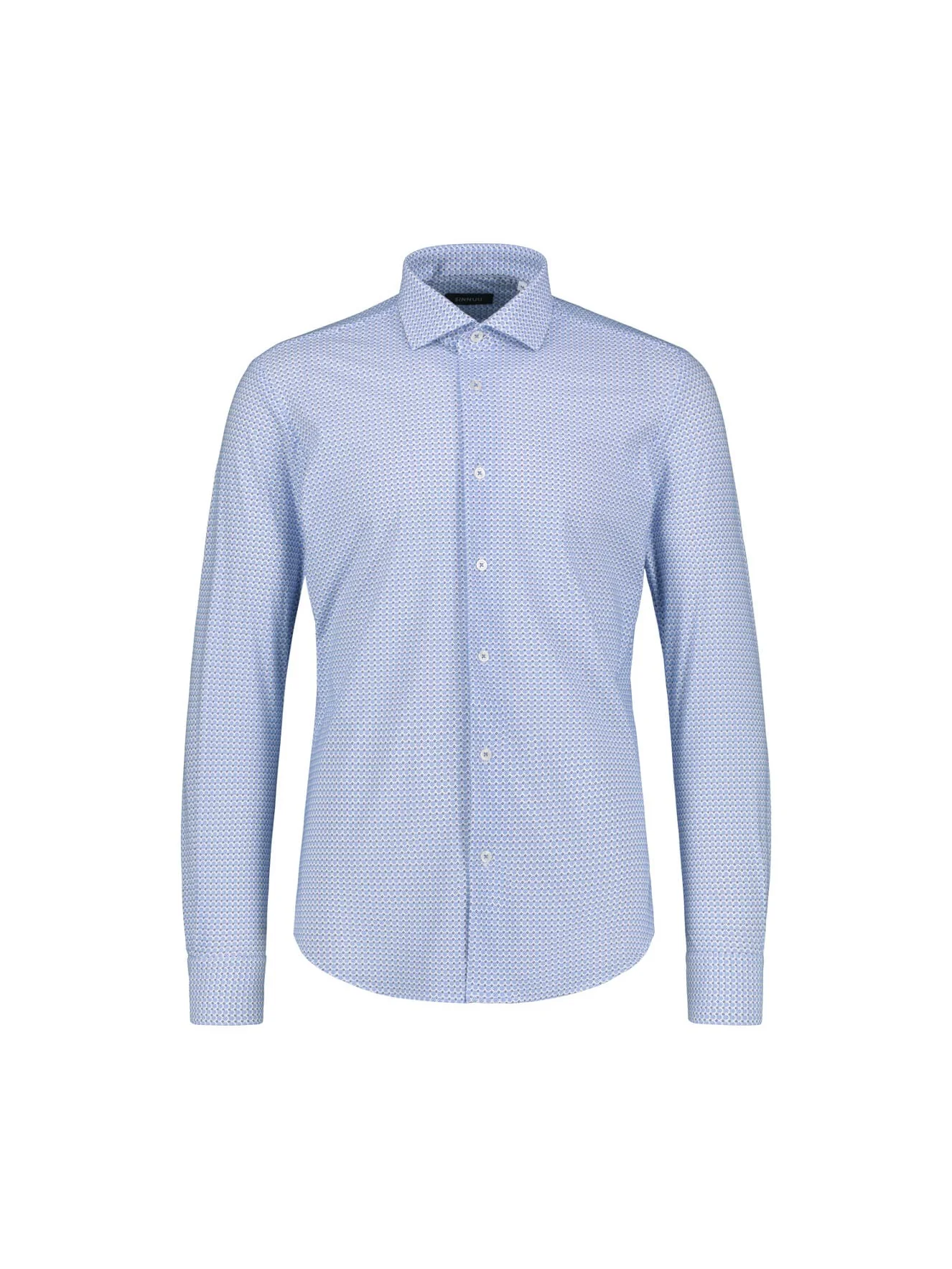 Sinnuu Miesten Kauluspaita, Technical Performance Shirt LS, Sininen Kuosi