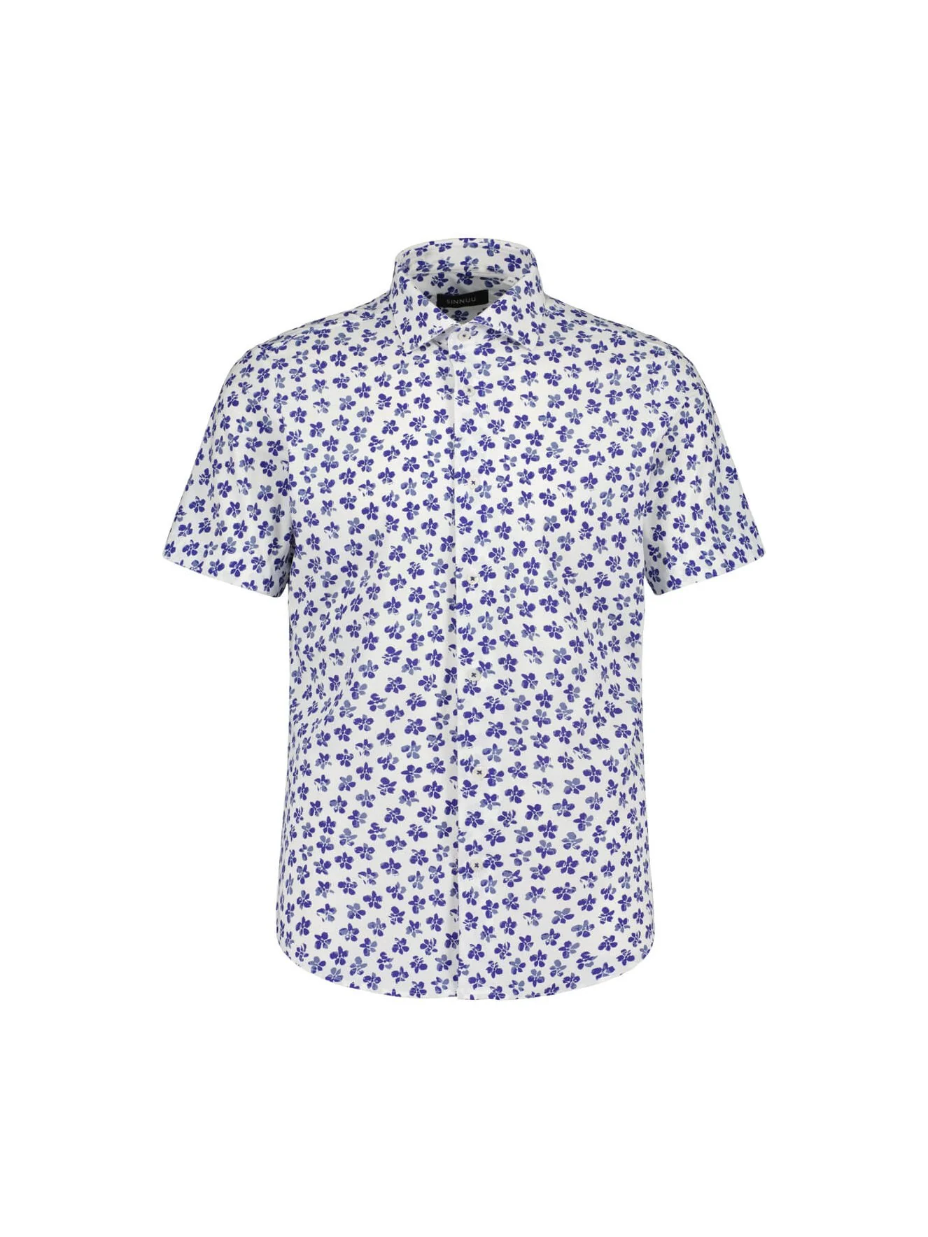 Sinnuu Miesten Kauluspaita, Performance Shirt SS, Sininen Kuosi