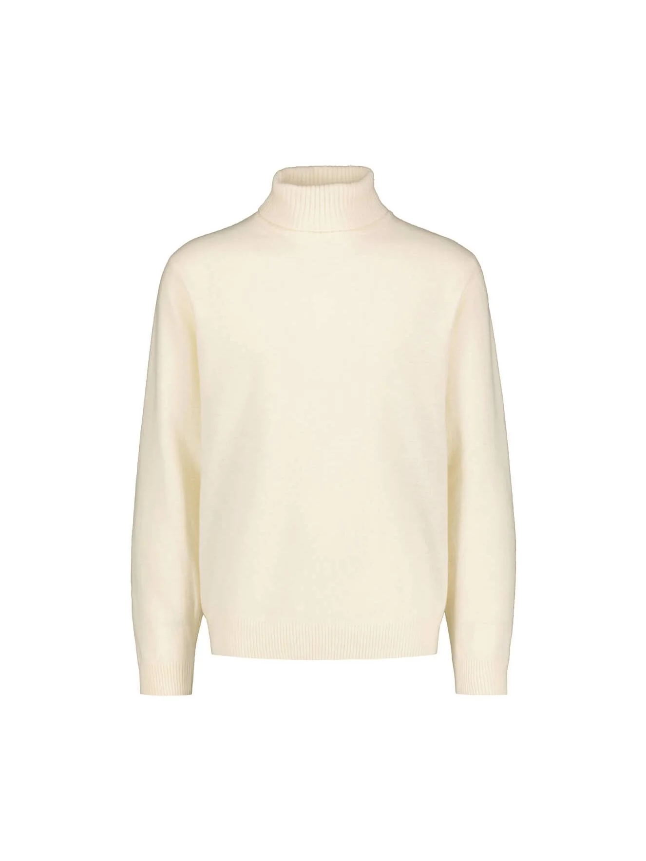 Sinnuu Miesten Neulepoolo ROLLNECK FINE MERINO WOOL MADE IN ITALY Luonnonvalkoinen