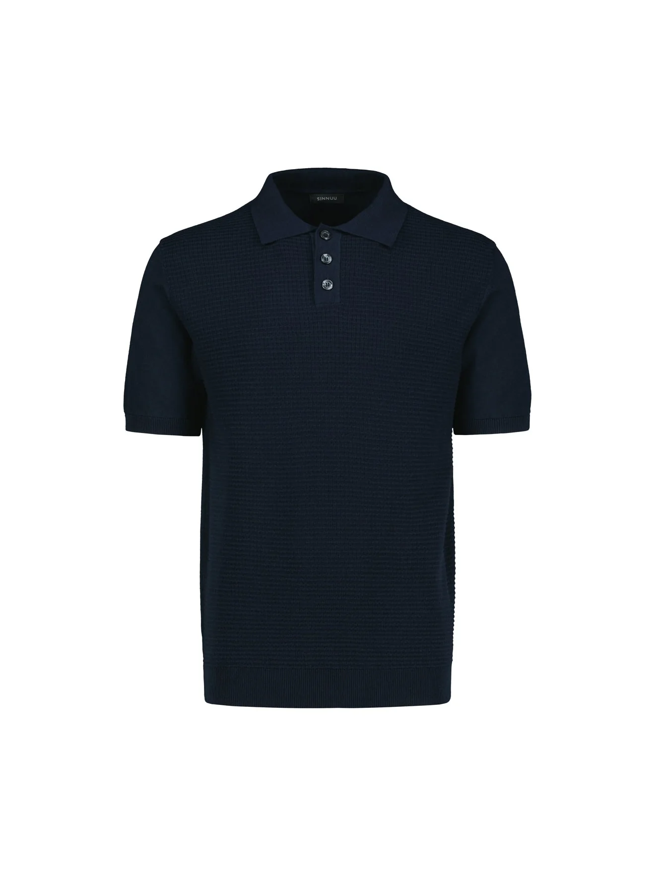 Sinnuu miesten pikeepaita, KNITTED POLO MADE IN ITALY Tummansininen