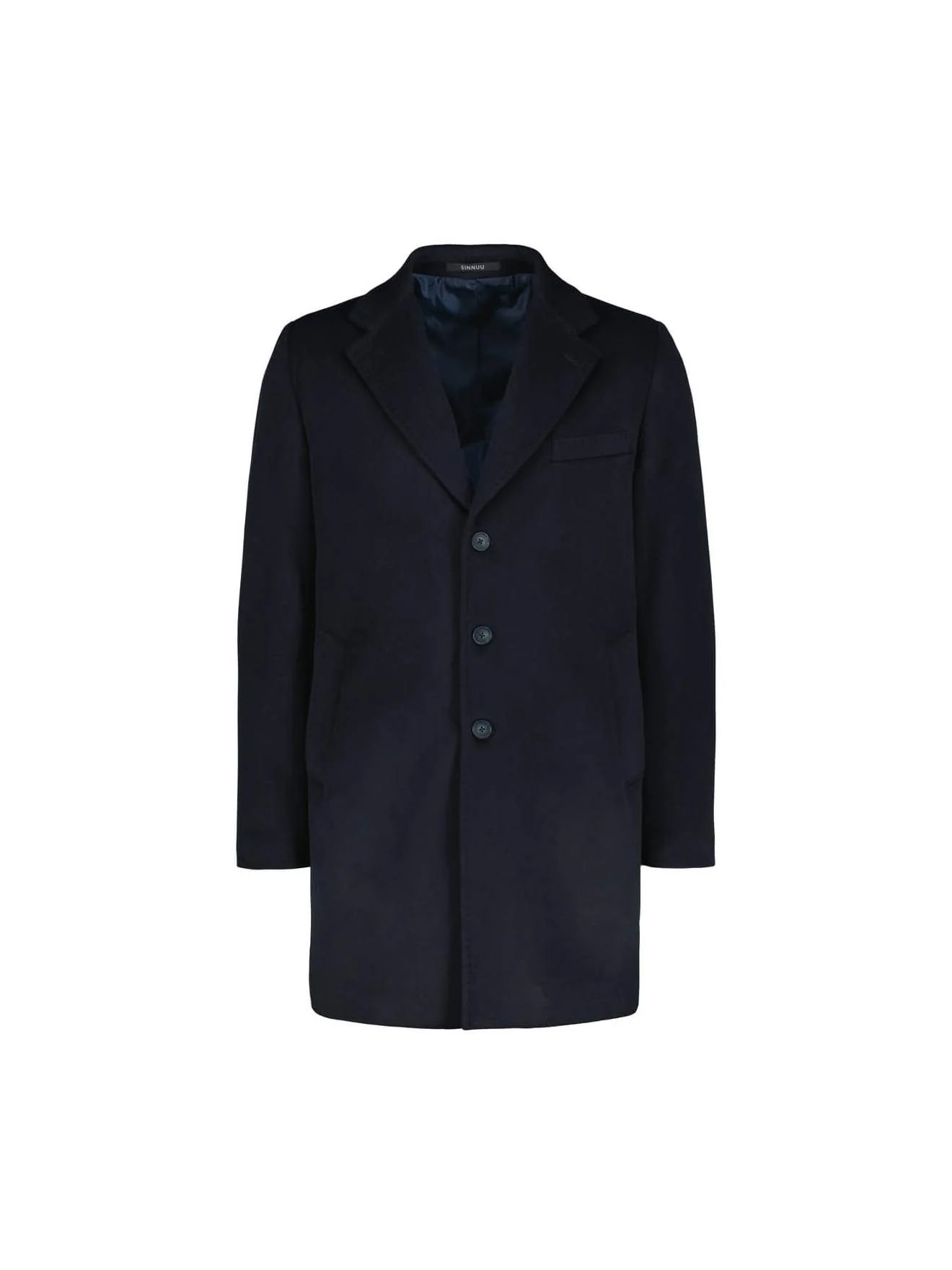 Sinnuu Miesten Villakangastakki, CASHMERE COAT Tummansininen