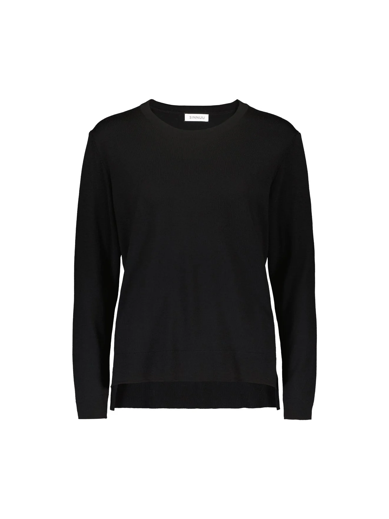 Sinnuu Naisten Neule, Sinnuu W Round Neck 100% Merino E.Fine Musta