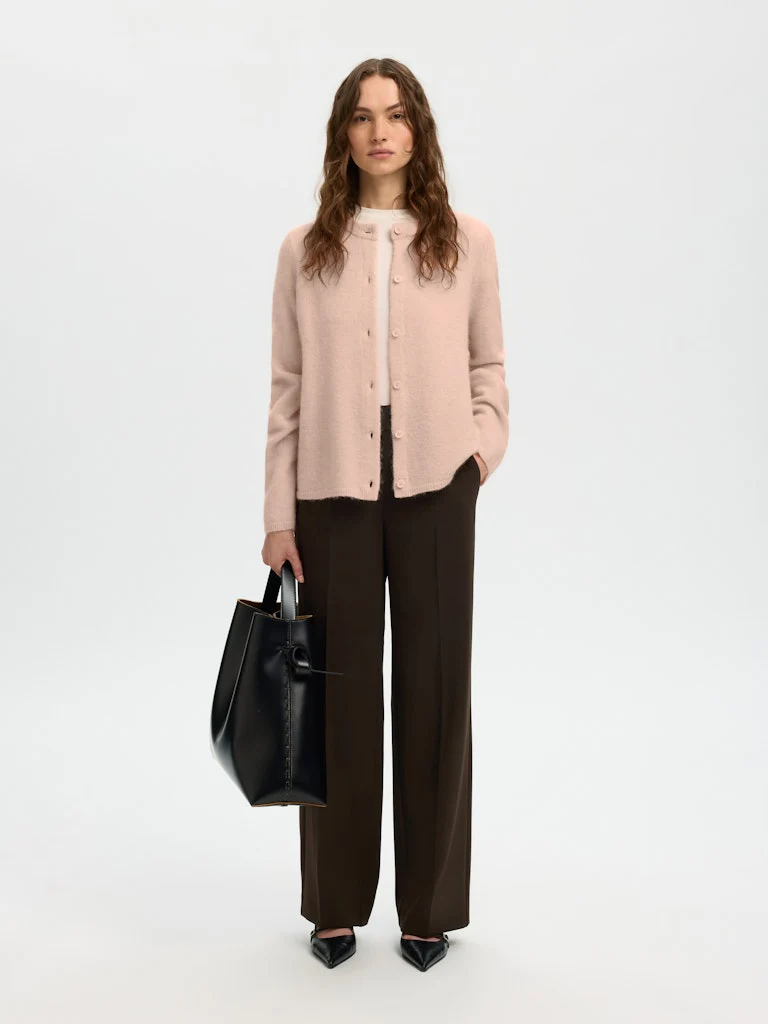 Selected Femme naisten neuletakki SLFLULU NEW LS KNIT CARDIGAN, Pale Dogwood Melange - Image 3