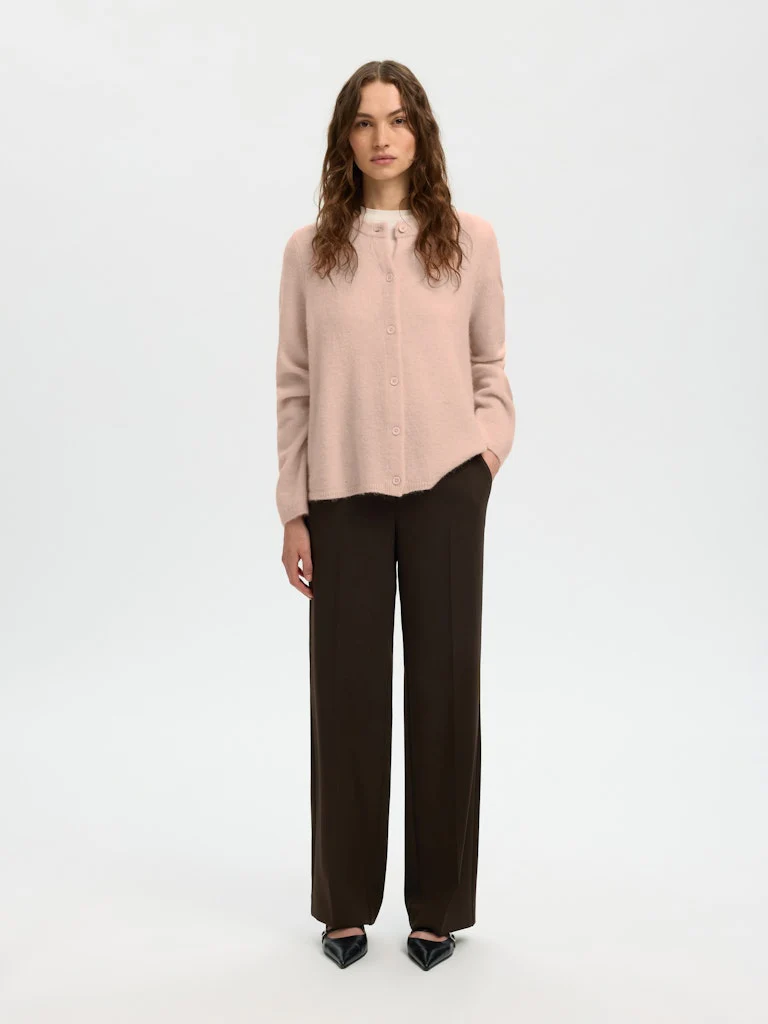 Selected Femme naisten neuletakki SLFLULU NEW LS KNIT CARDIGAN, Pale Dogwood Melange - Image 4