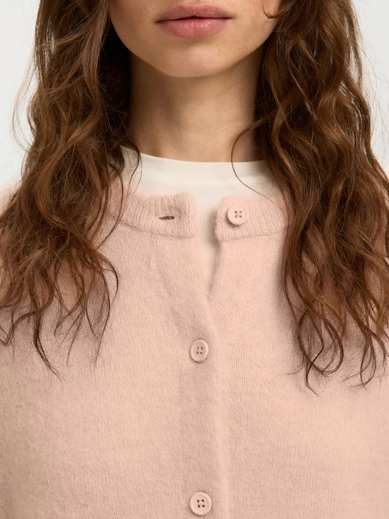 Selected Femme naisten neuletakki SLFLULU NEW LS KNIT CARDIGAN, Pale Dogwood Melange - Image 6