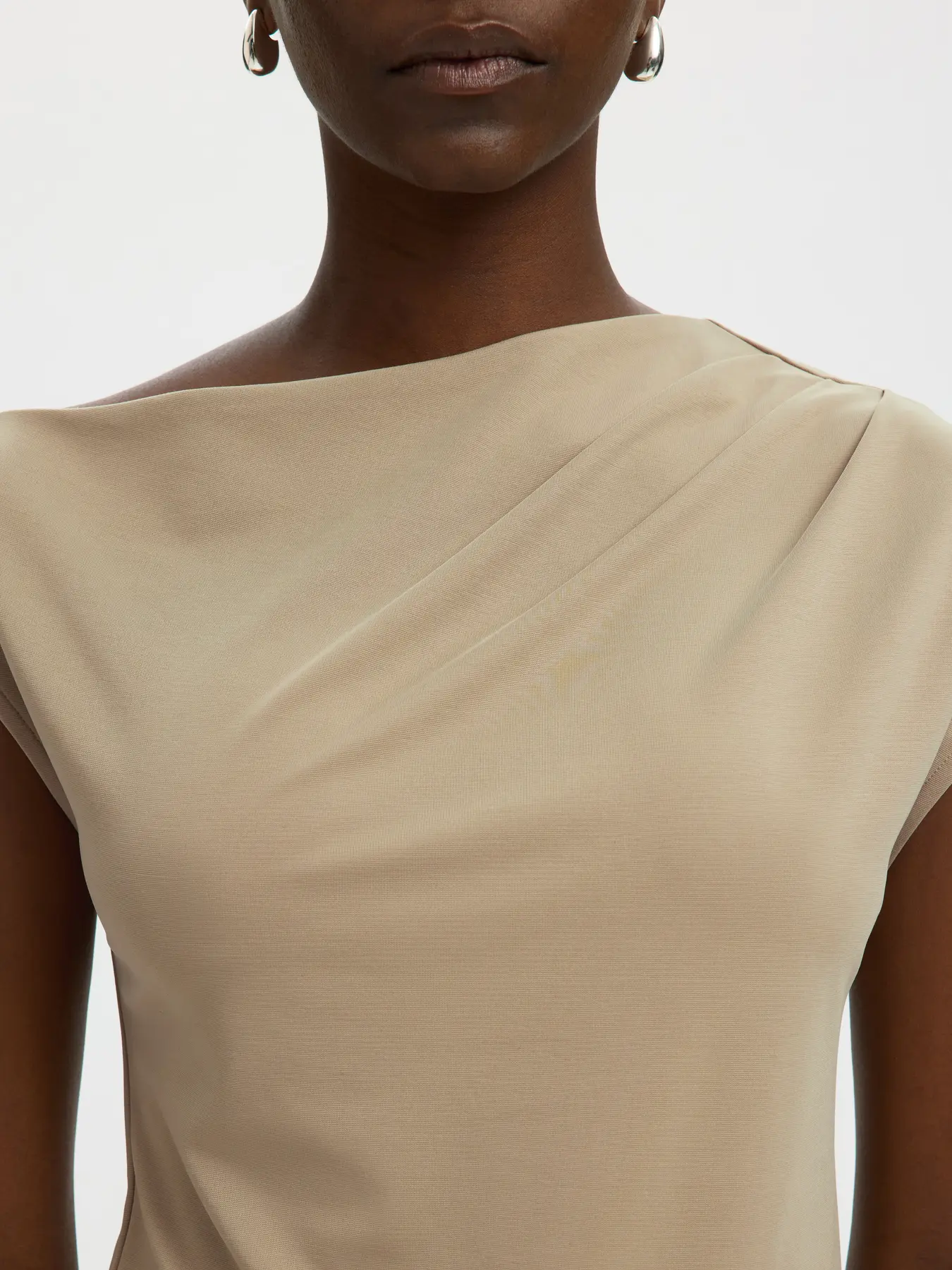 Selected Femme naisten toppi SLFMOLLY SS Top, Weathered Teak - Image 5