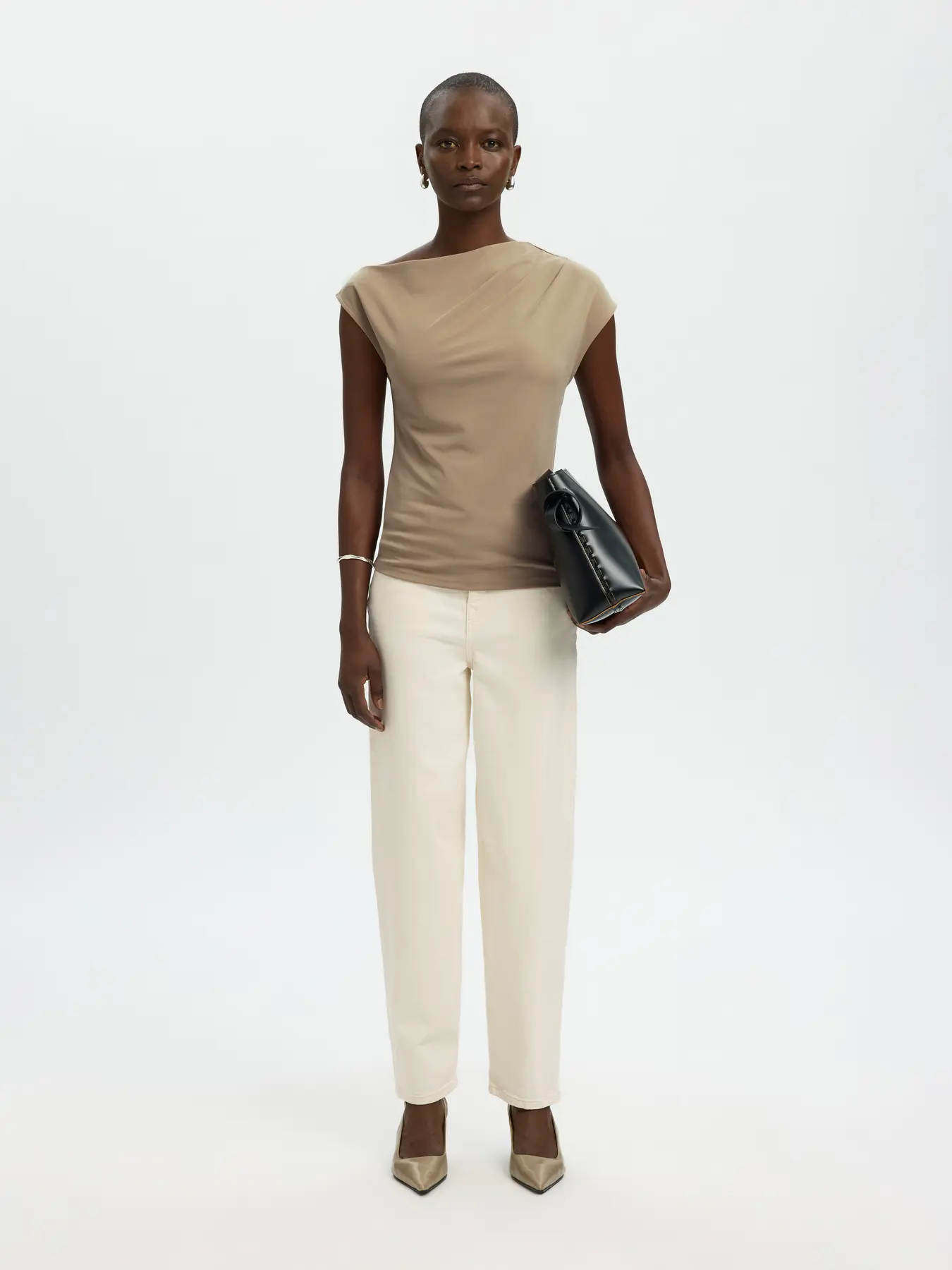Selected Femme naisten toppi SLFMOLLY SS Top, Weathered Teak - Image 6