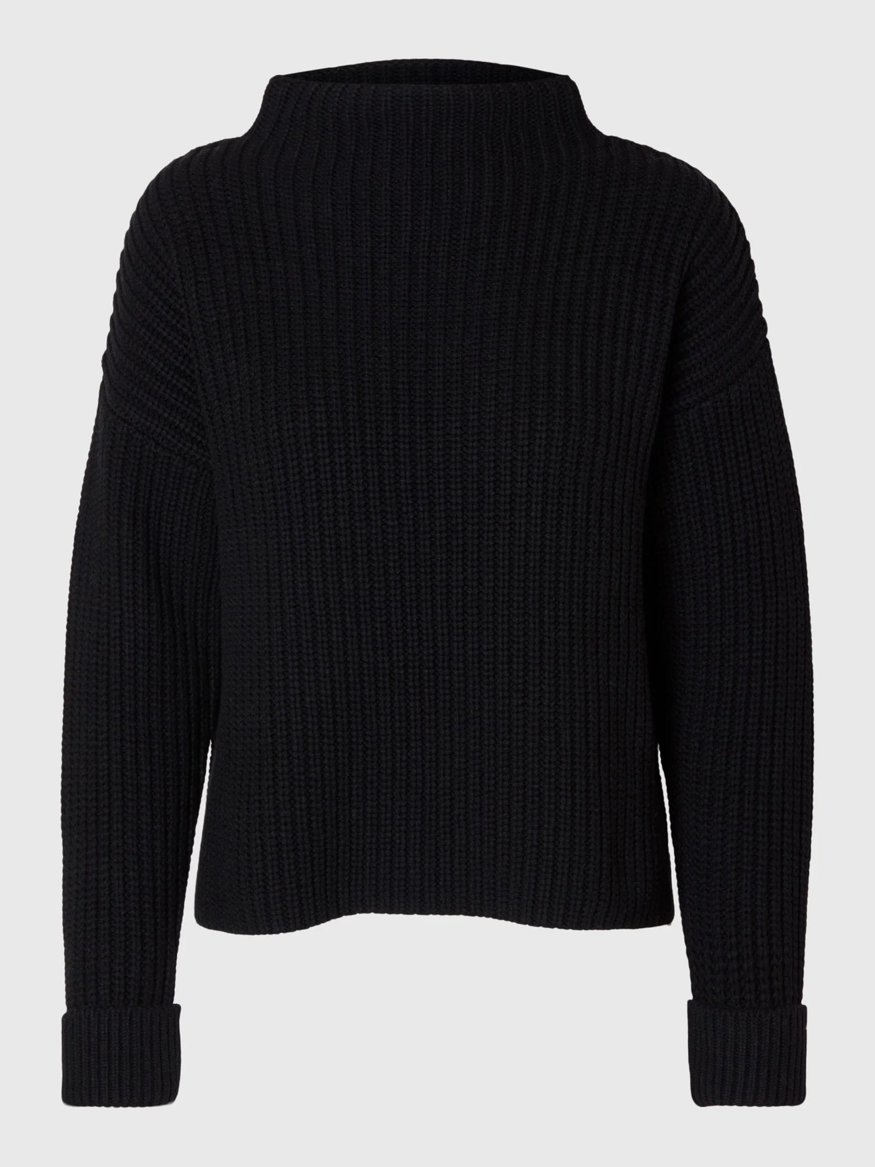 Selected Femme naisten neulepusero SLFSELMA SUS LS KNIT PULLOVER NOOS, musta - Image 3