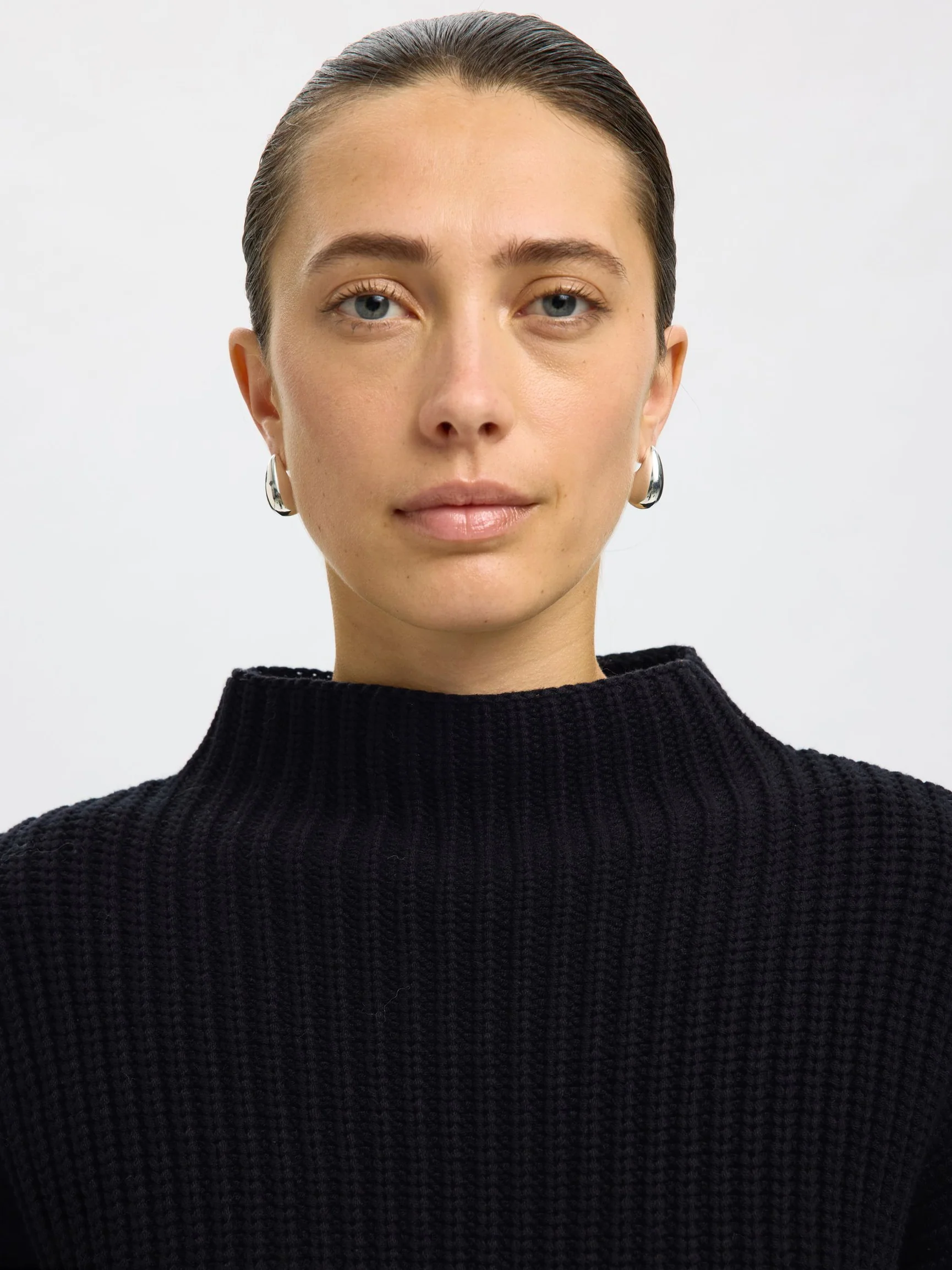 Selected Femme naisten neulepusero SLFSELMA SUS LS KNIT PULLOVER NOOS, musta - Image 4