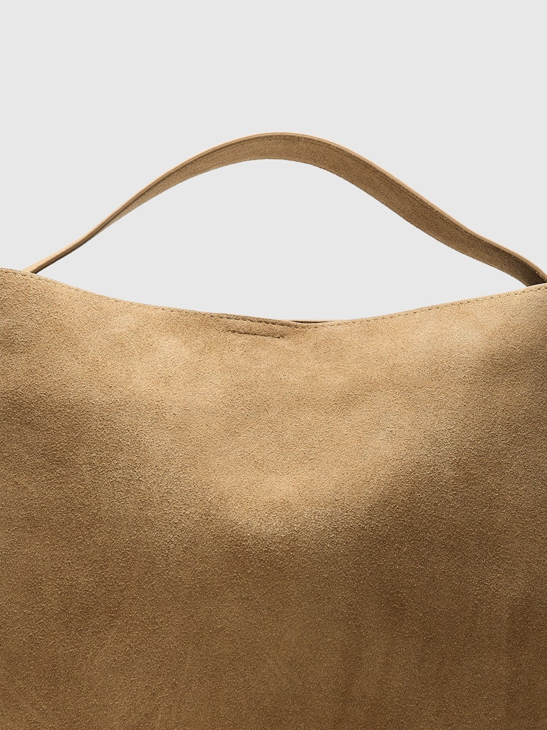 Selected Femme naisten laukku SLFStella Large Suede Bag, Tan - Image 4