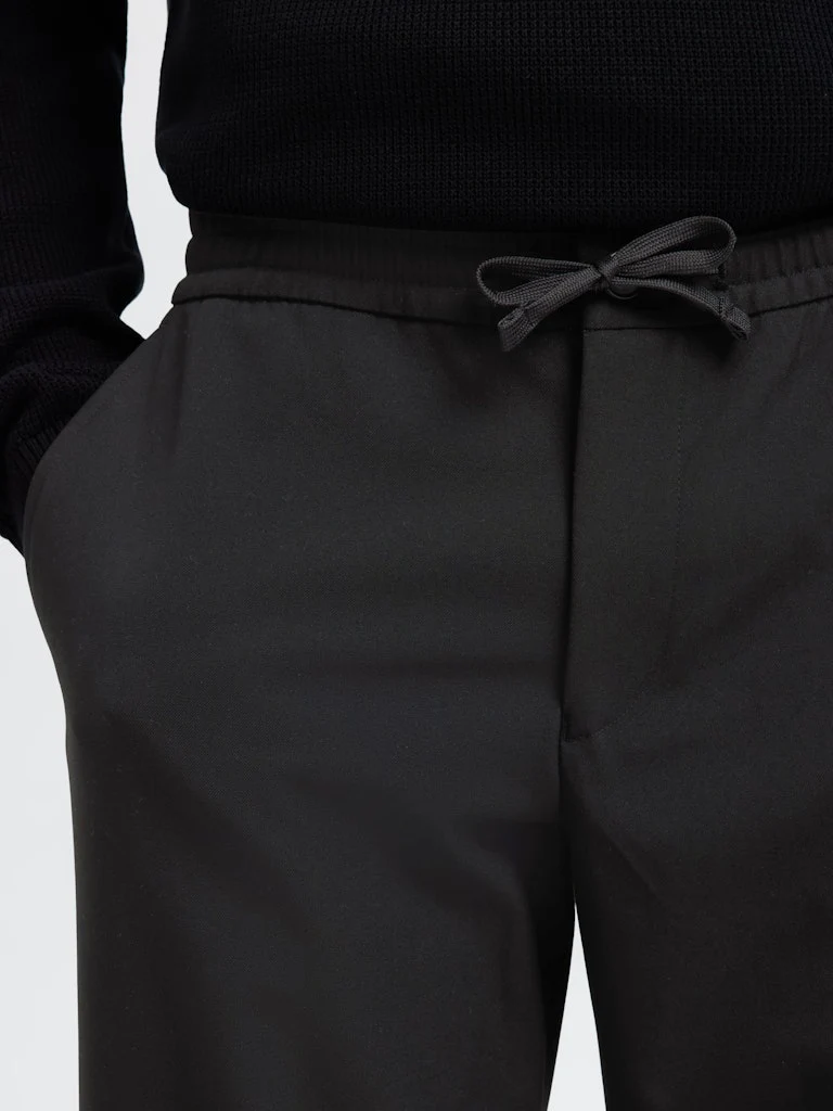 Selected miesten housut SLH196-Straight Robert String Pant, musta - Image 6