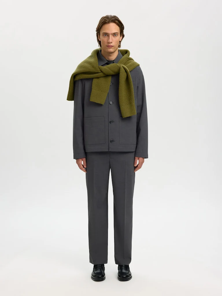 Selected miesten paitatakki SLHRELAX-MAGS HYBRID OVERSHIRT BLAZER EX, Asphalt - Image 6