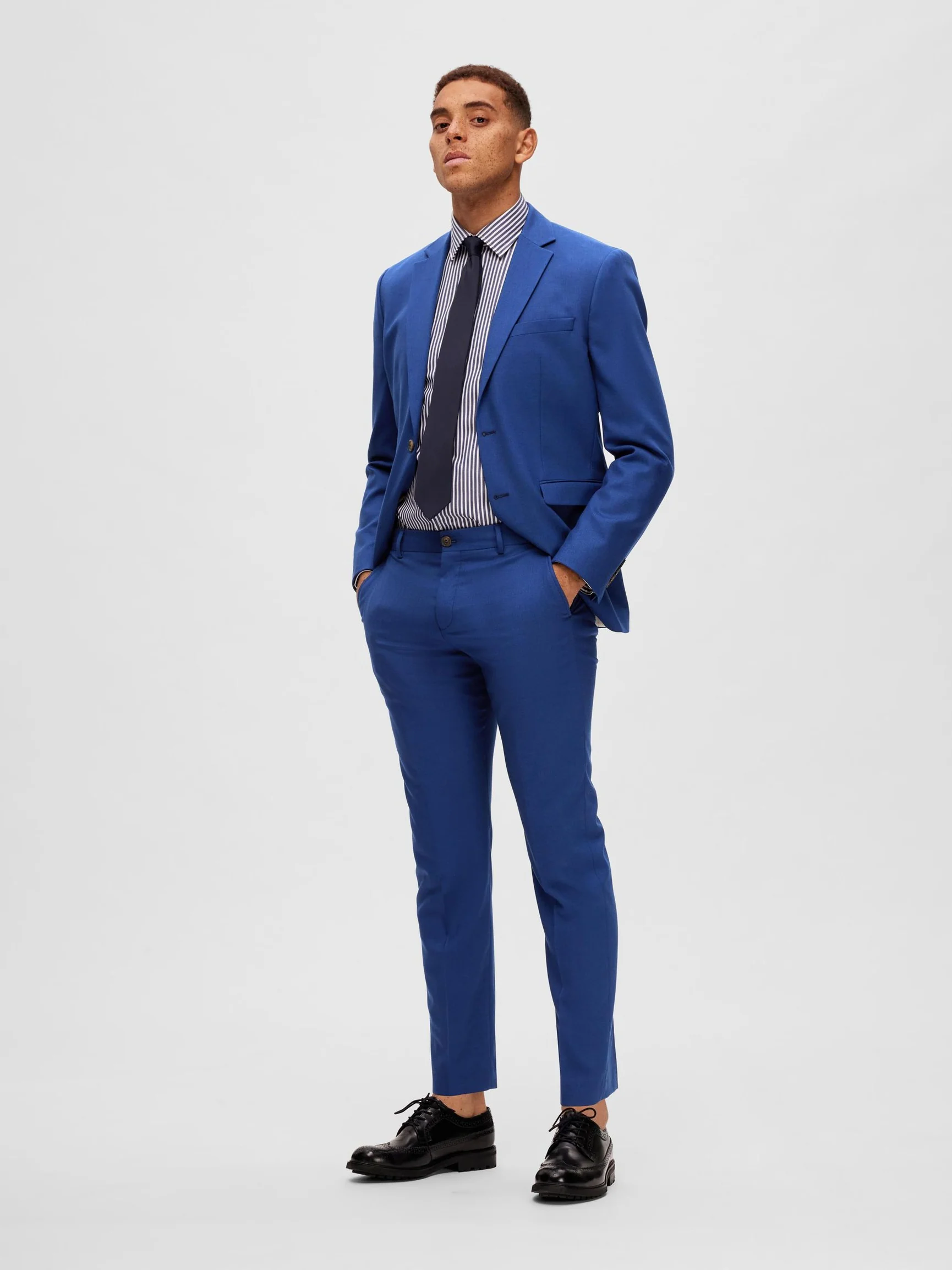 Selected miesten housut SLHSLIM-NEIL TRS, sininen