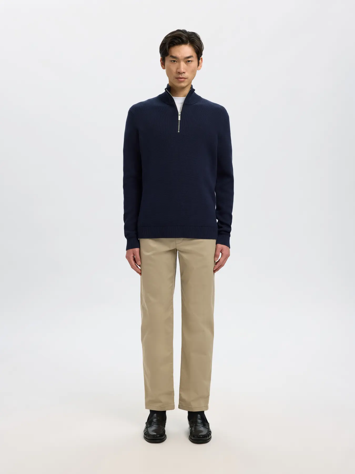 Selected miesten chinot SLM196-Straight New Miles Flex Pant Noos, Greige