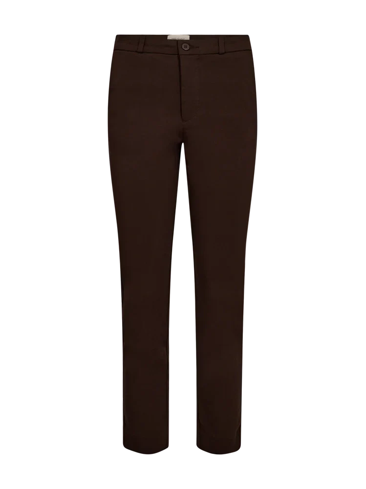 Freequent naisten housut Solvej Ankle Pant, tummanruskea