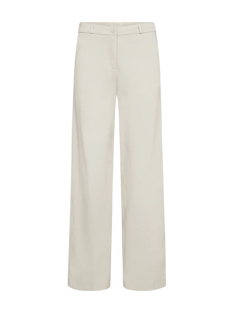 Freequent naisten housut Solvej Pants, luonnonvalkoinen