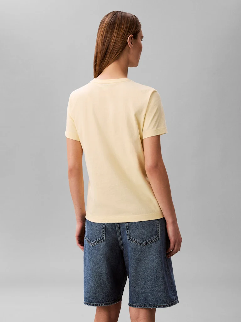 Calvin Klein Jeans naisten t-paita SS Monogram Crew Tee, sitruunankeltainen - Image 2