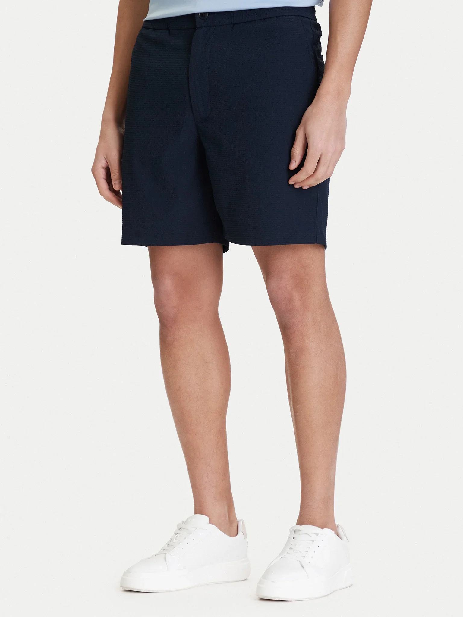 Calvin Klein Menswear miesten shortsit Straight Seersucker Elastic 7", tummansininen - Image 5