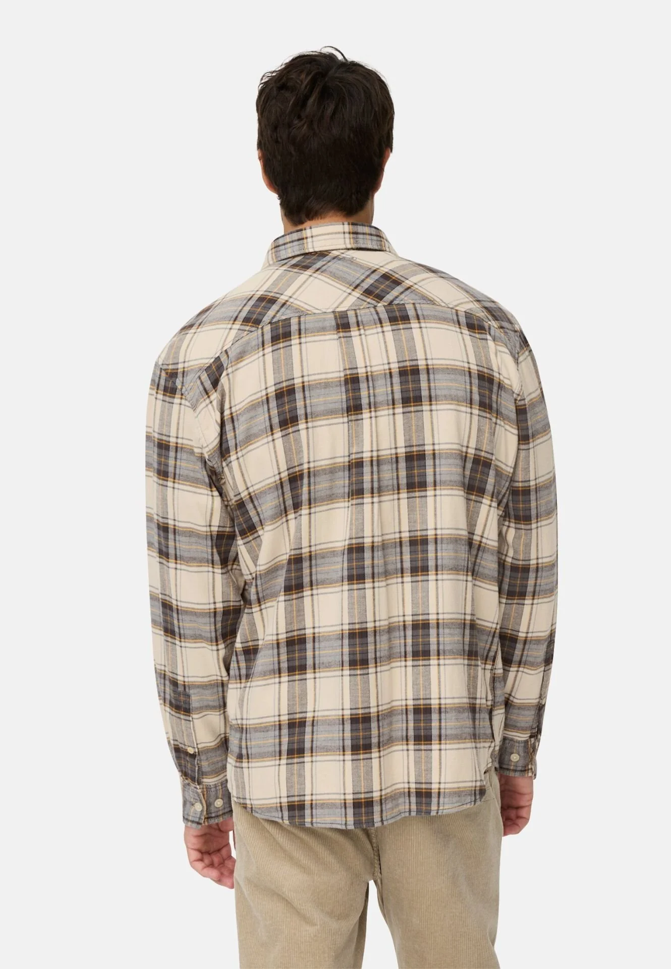 Camel Active miesten flanellipaita STRETCH FLANNEL LS SHIRT LOS, ruskea kuosillinen - Image 2