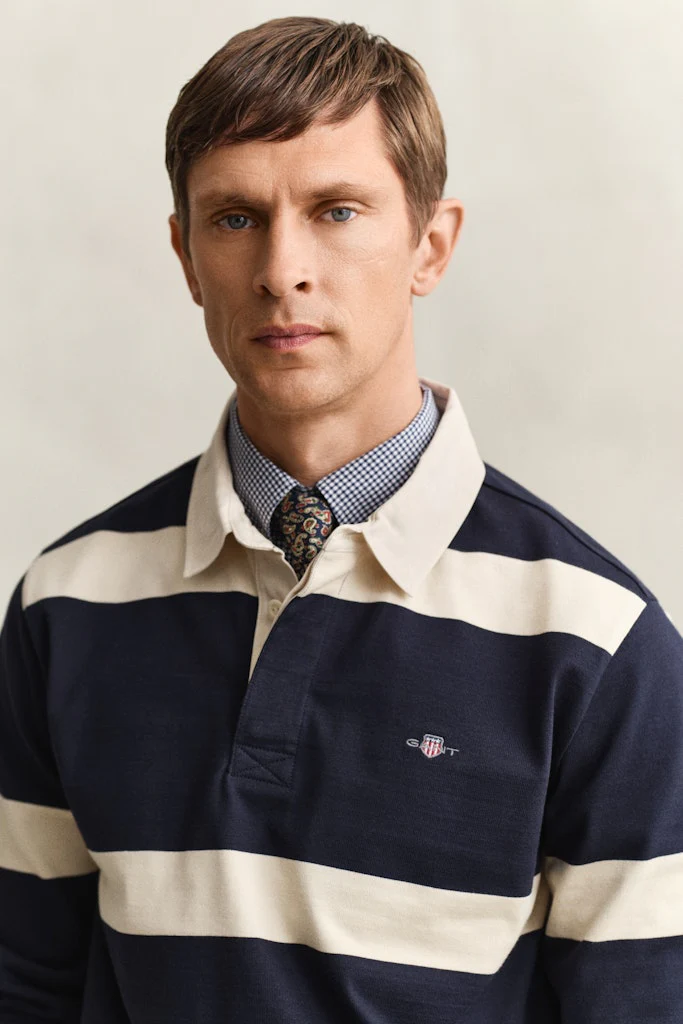 Gant miesten paita Striped Rugger, raidallinen sininen - Image 4