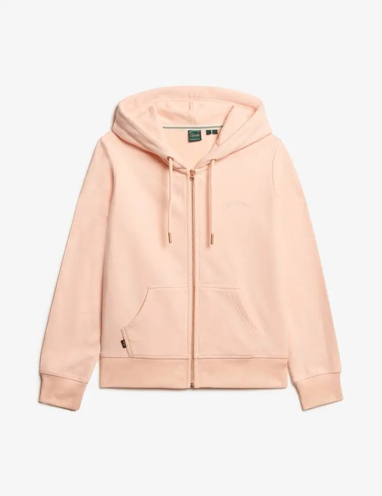 Superdry naisten huppari, Essential Logo Ziphood Hb Vaaleanpunainen - Image 2