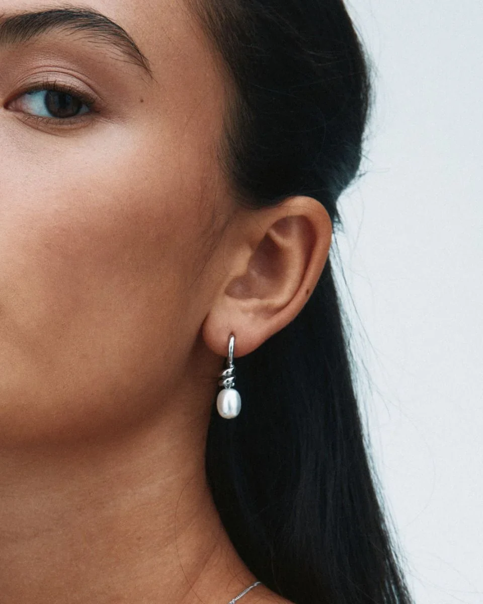 Edblad korvakorut Swivel Earrings Pearl S, Stainless steel - Image 2
