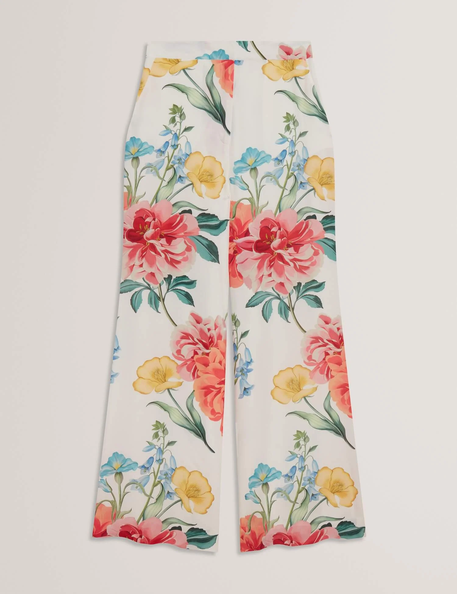 Ted Baker naisten housut, NYMPHAT Printed Trouser Valkopohjainen Kuosi - Image 4