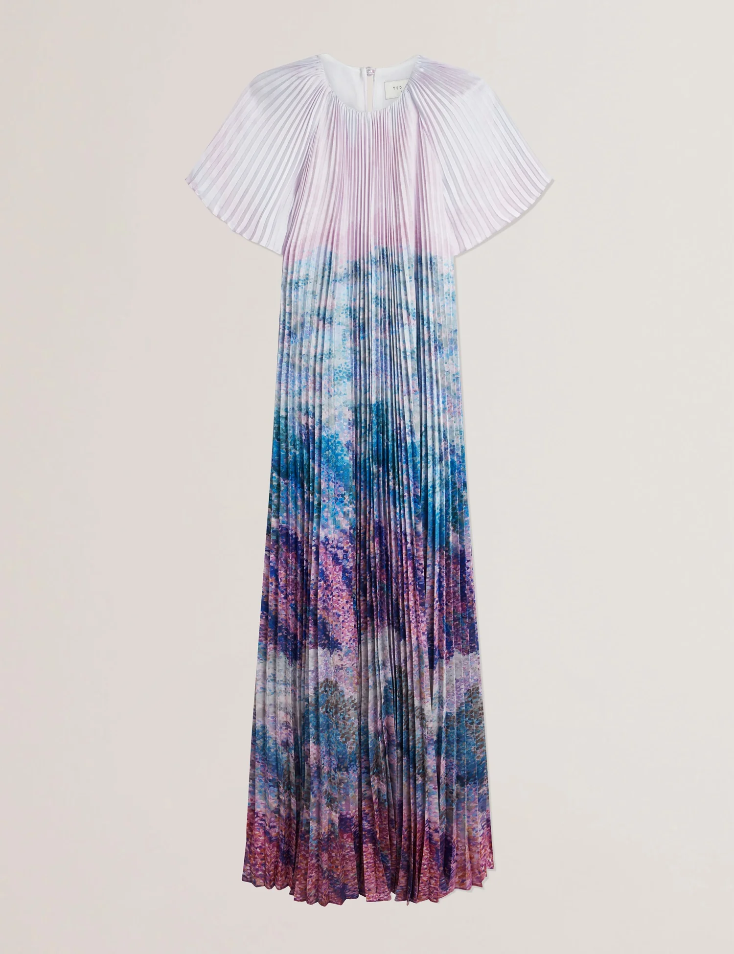 Ted Baker naisten maximekko, DEELIAA Short Sleeve Pleated Maxi Dress Vaaleanpunainen Kuosi - Image 3