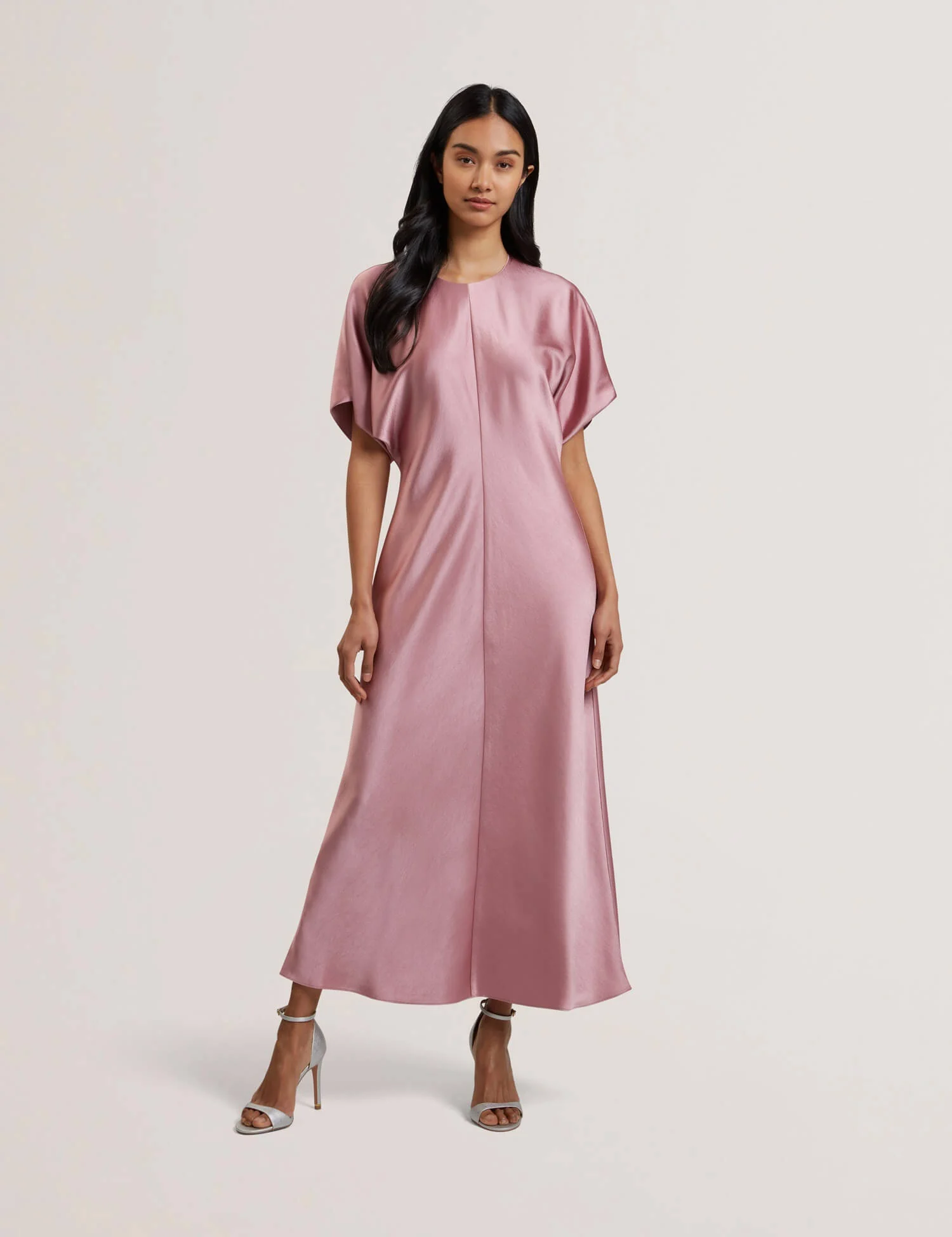Ted Baker naisten mekko, FIANAA Slouch Sleeve Waisted Column Dres Vaaleanpunainen
