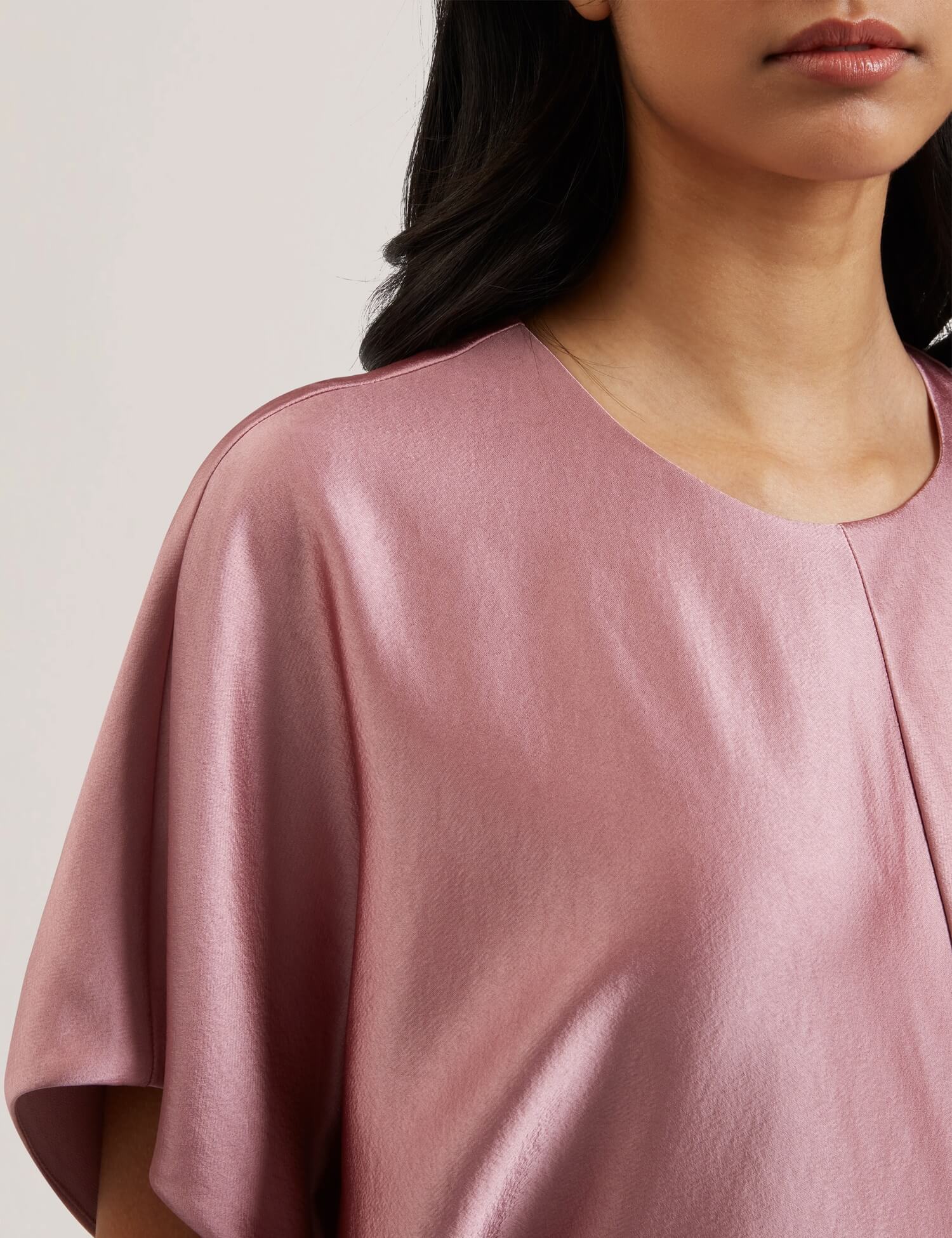 Ted Baker naisten mekko, FIANAA Slouch Sleeve Waisted Column Dres Vaaleanpunainen - Image 4