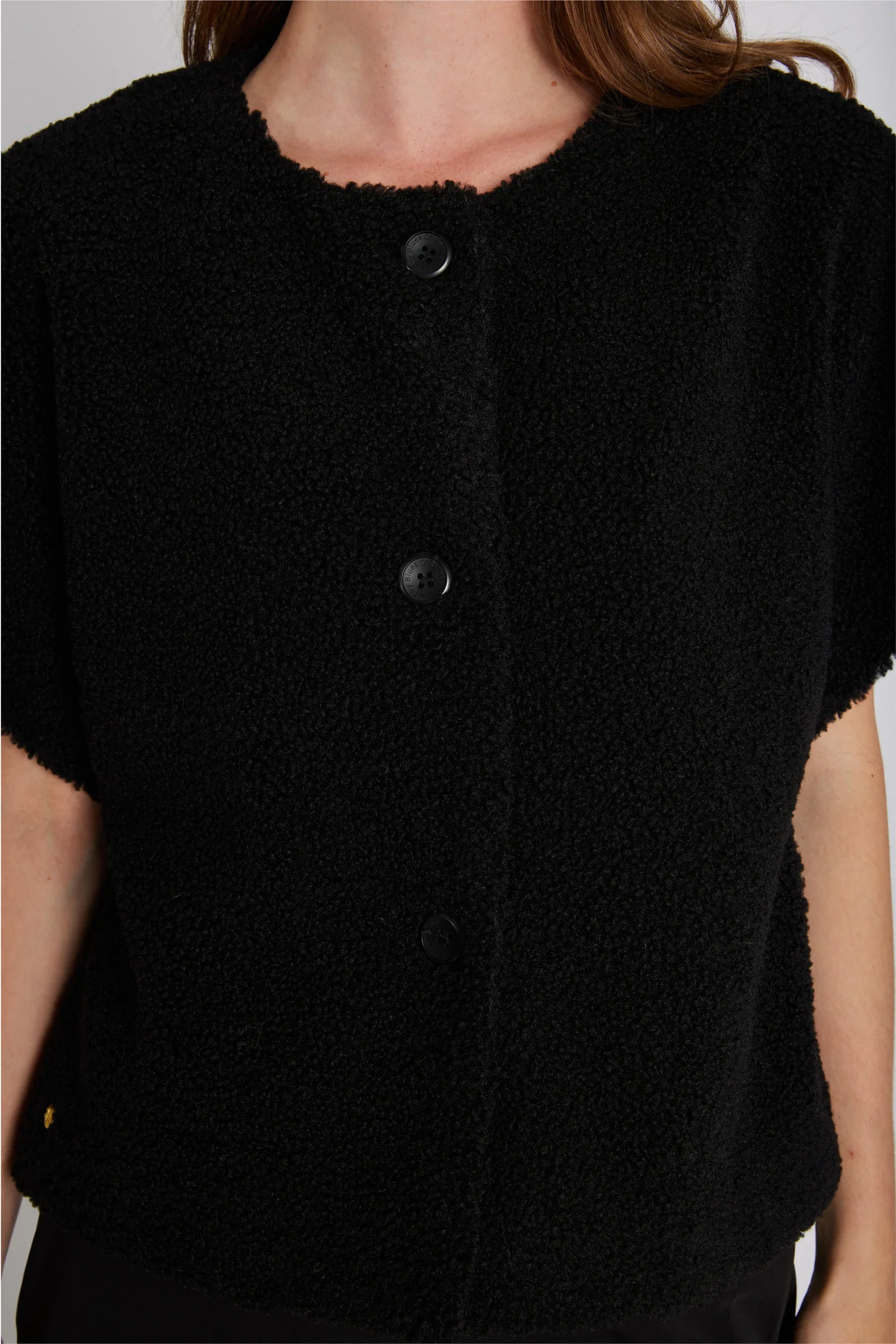 Philosophy Blues Original naisten liivi TEDDY VEST, musta - Image 2
