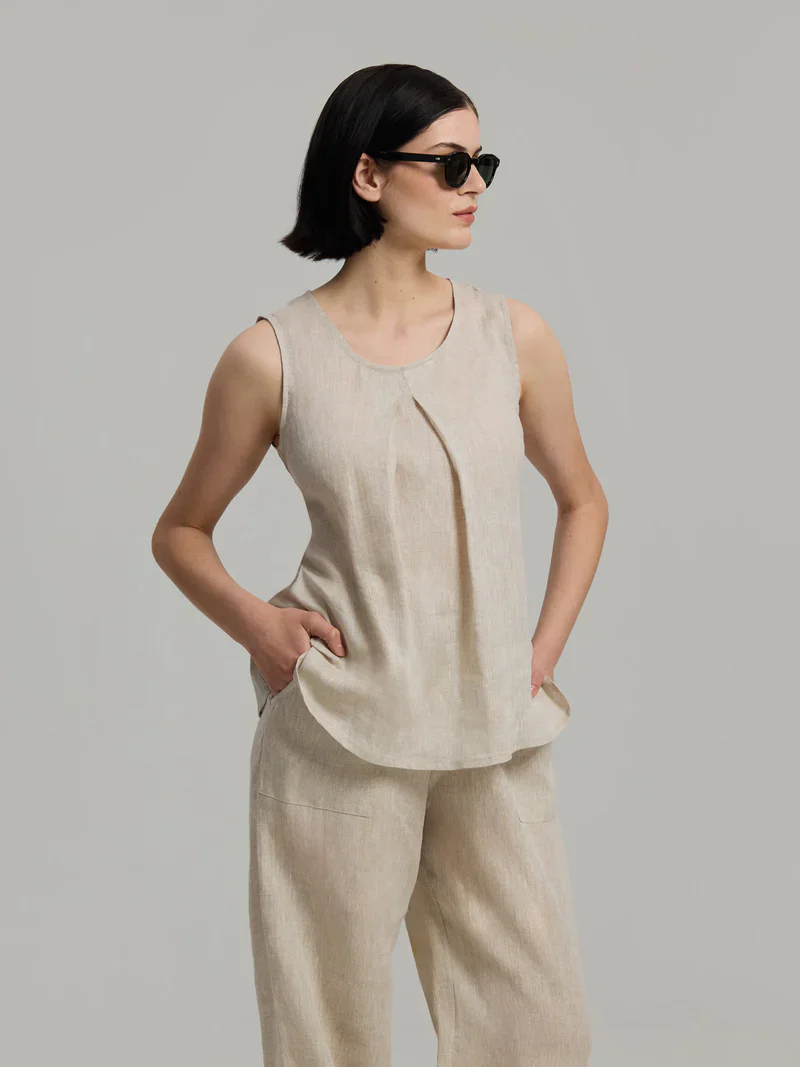 Andiata naisten toppi Telma Top, vaalea beige
