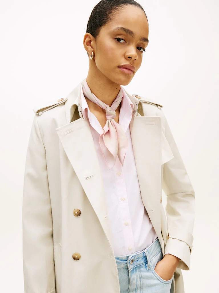 Tommy Hilfiger naisten huivi TH Elevated Chic Silk Square, vaaleanpunainen