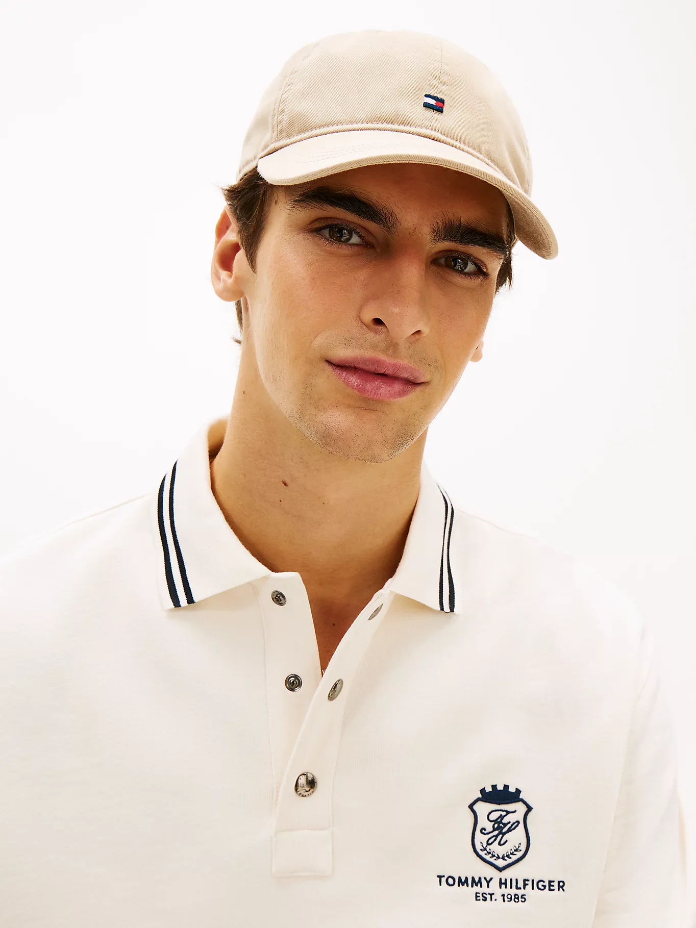 Tommy Hilfiger unisex lippis TH Flag Soft 6 Panel Cap, beige