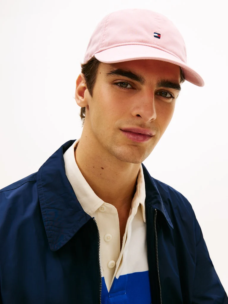 Tommy Hilfiger unisex lippis TH Flag Soft 6 Panel Cap, vaaleanpunainen