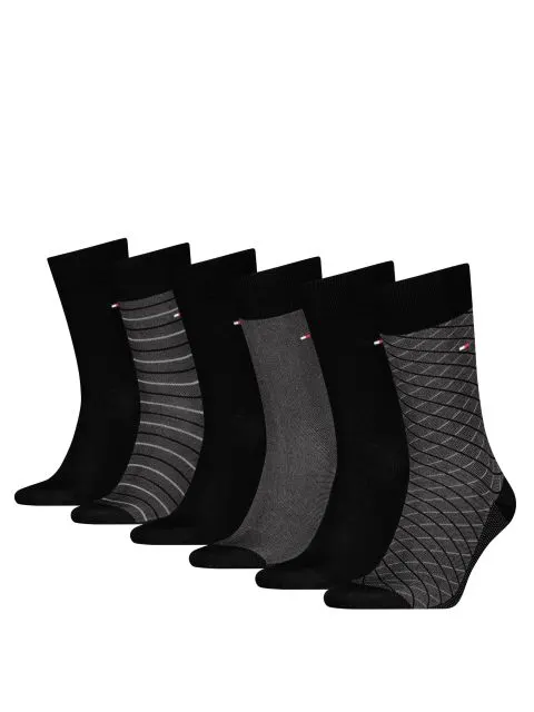 Tommy Hilfiger miesten sukat TH MEN SOCK 6P TIN GIFT BOX BIRDEYE, musta - Image 2