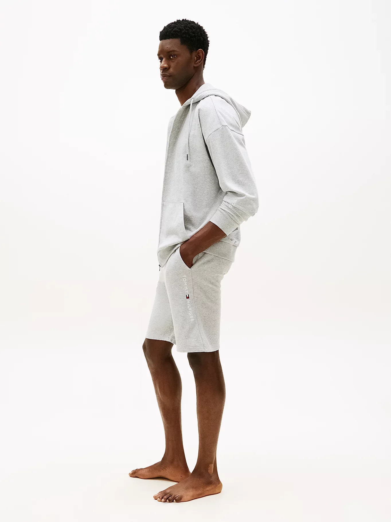 Tommy Hilfiger miesten collegeshortsit TH Track Shorts, harmaa - Image 2
