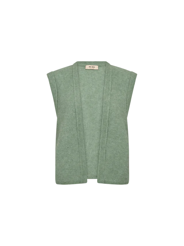 Mos Mosh naisten neuleliivi Thora Knit Vest, vaaleanvihreä - Image 3