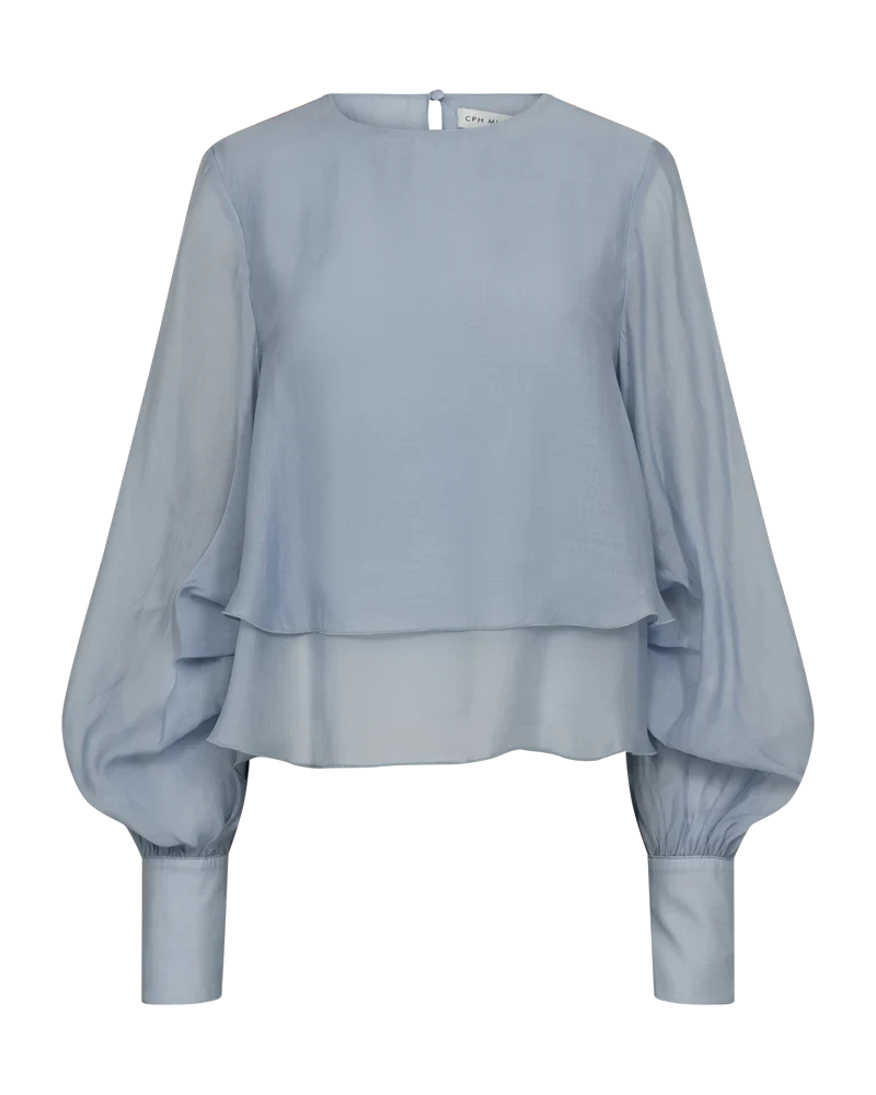 Copenhagen Muse naisten pusero Tilly Blouse, vaaleansininen - Image 2