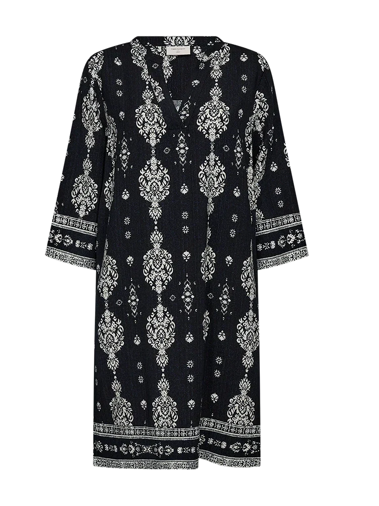 Freequent mekko Tilly Dress, musta kuosi