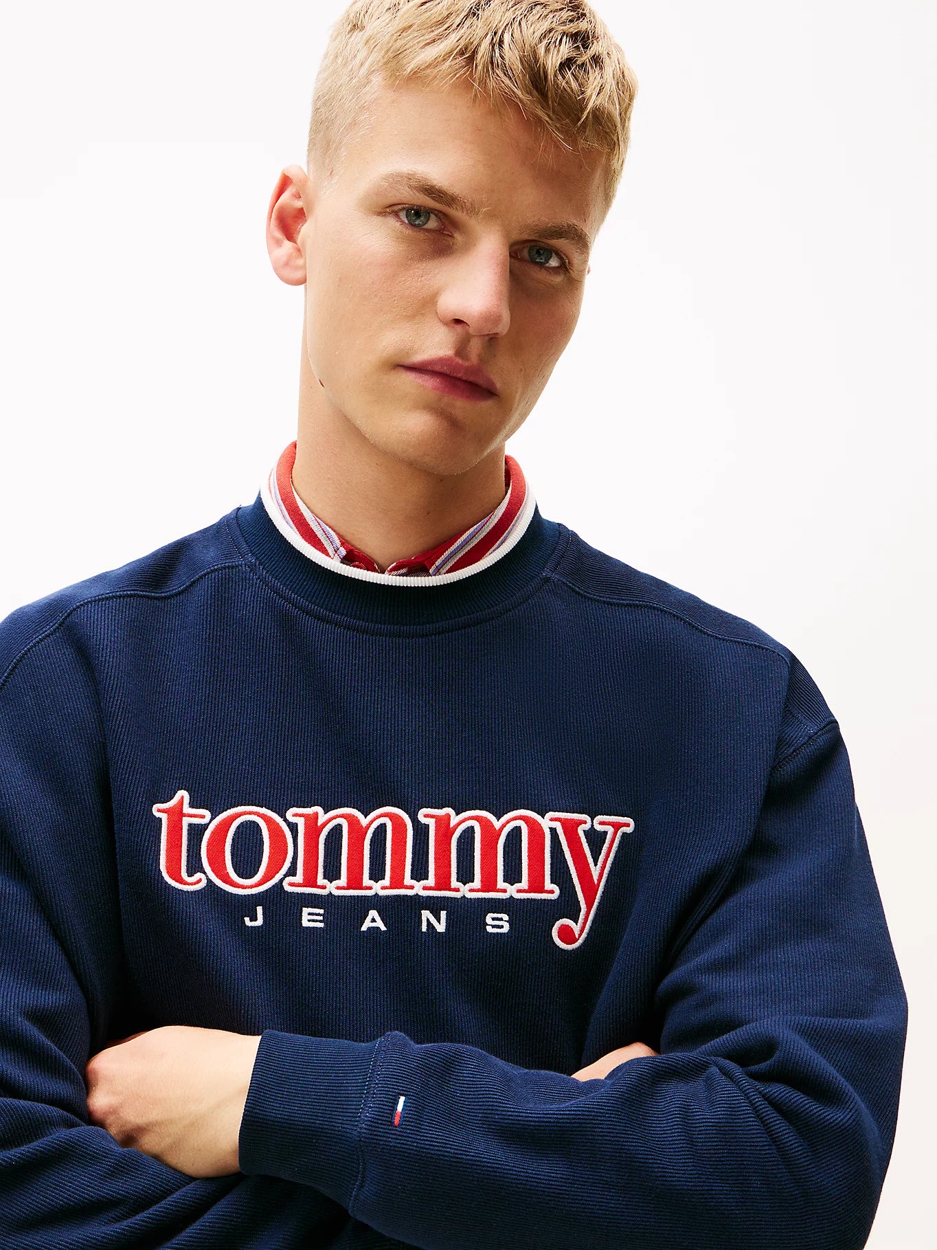 Tommy Jeans miesten collegepaita TJM 90S TEXTURE GRAPHIC CREW, tummansininen - Image 2