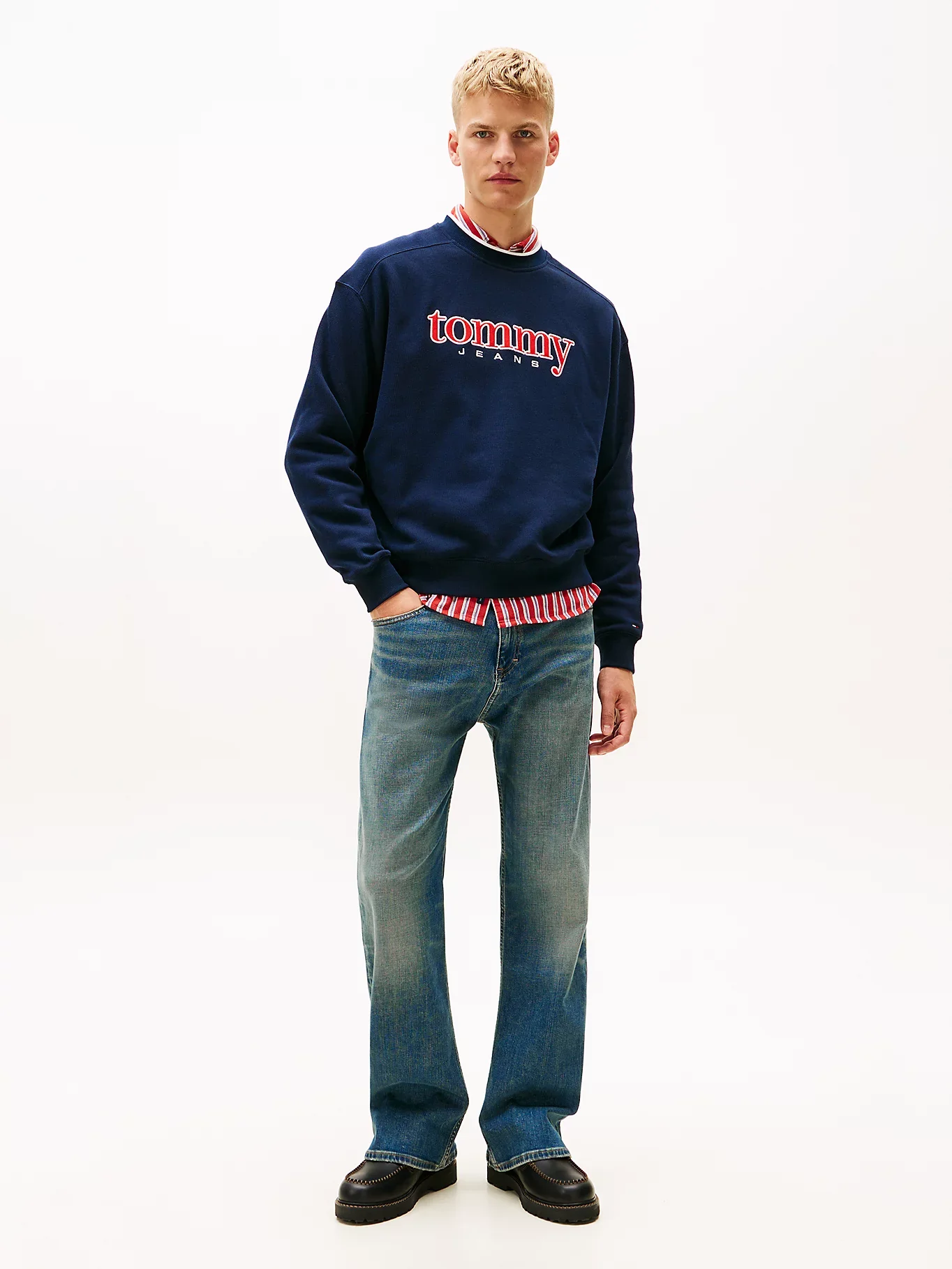 Tommy Jeans miesten collegepaita TJM 90S TEXTURE GRAPHIC CREW, tummansininen - Image 3