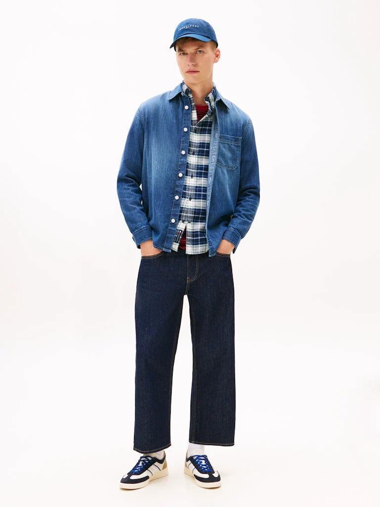 Tommy Jeans miesten farkkupaita TJM Denim Regular Fir Shirt EXT, sininen - Image 3